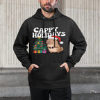 Cappy Holidays Capybara Christmas Casual Wear Hoodie