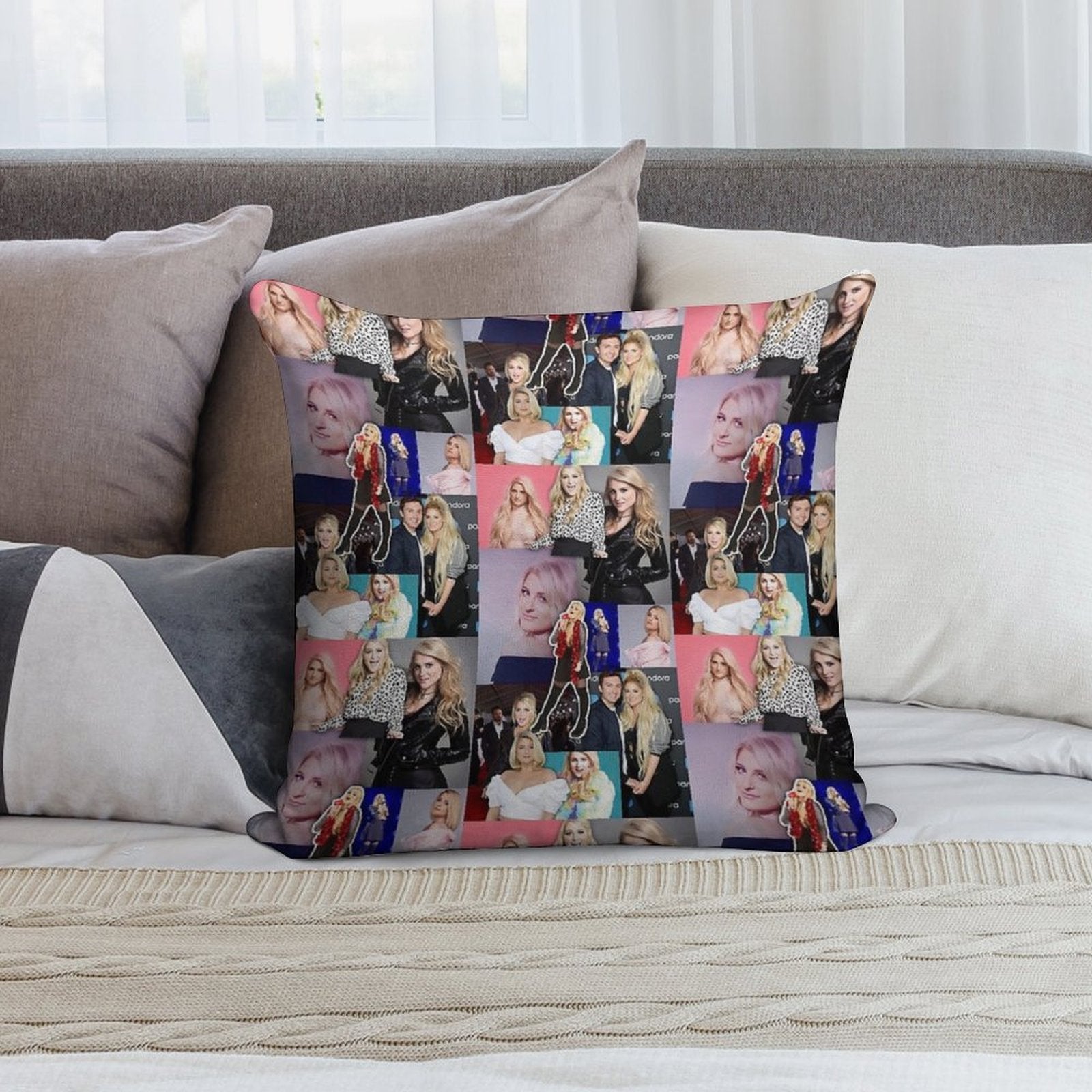 Meghan Trainor Soft Easy Maintenance Throw Pillow