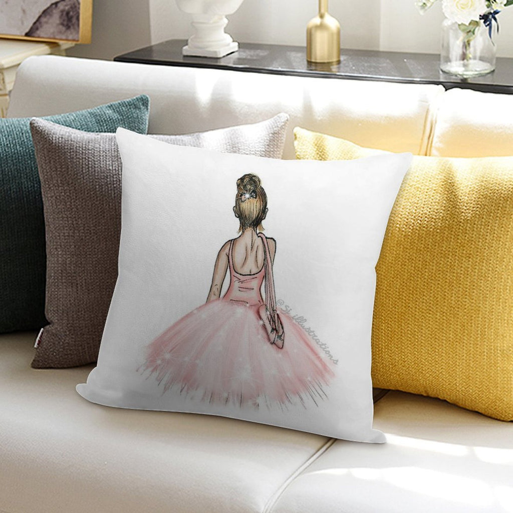 Ballerina Sparkle Soft Washable Throw Pillow