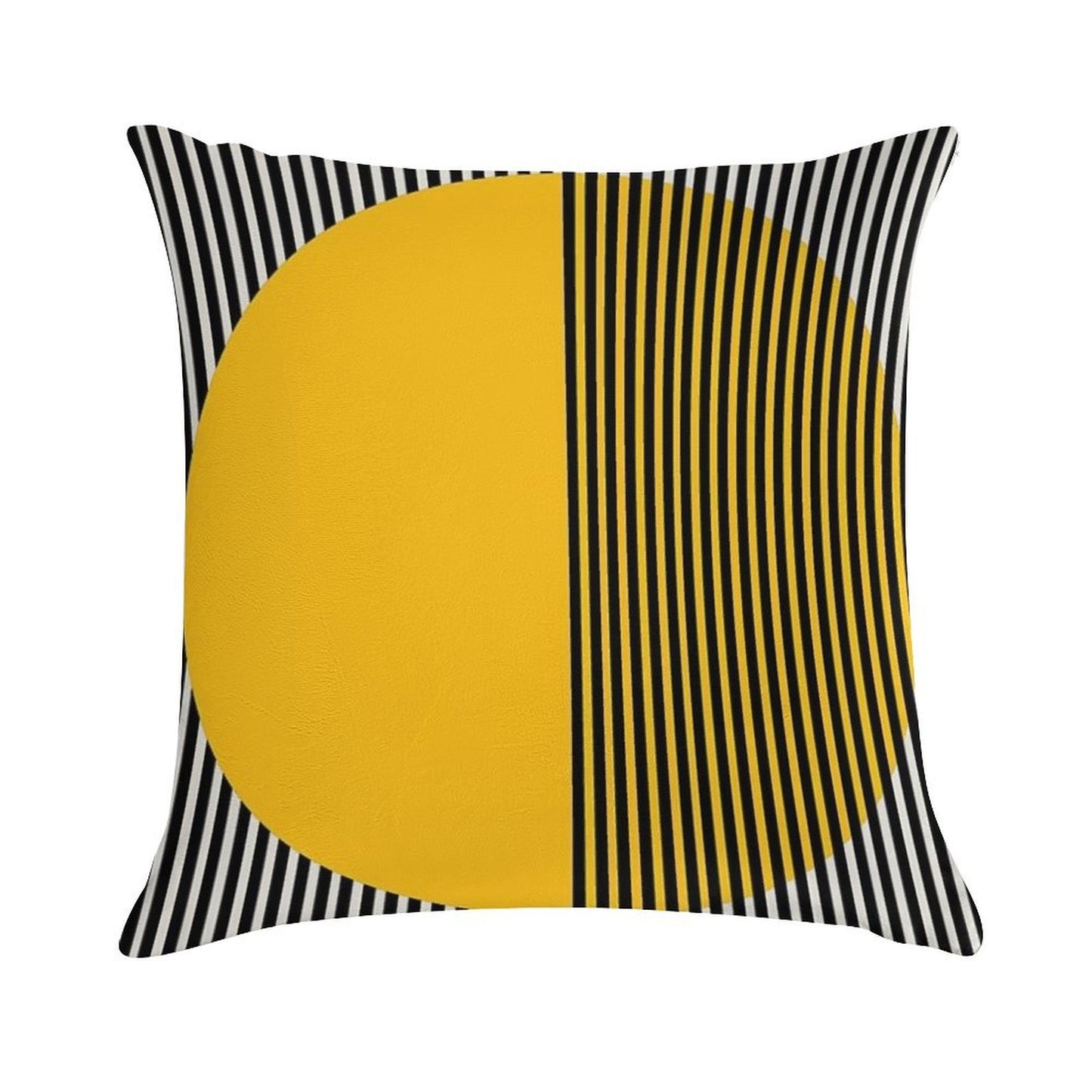 Bauhaus Exhibition Print, Bauhaus Wall Art Yellow Circle, Bauhaus Exhiebition Wall Decor Soft High-Density Material Throw Pillow