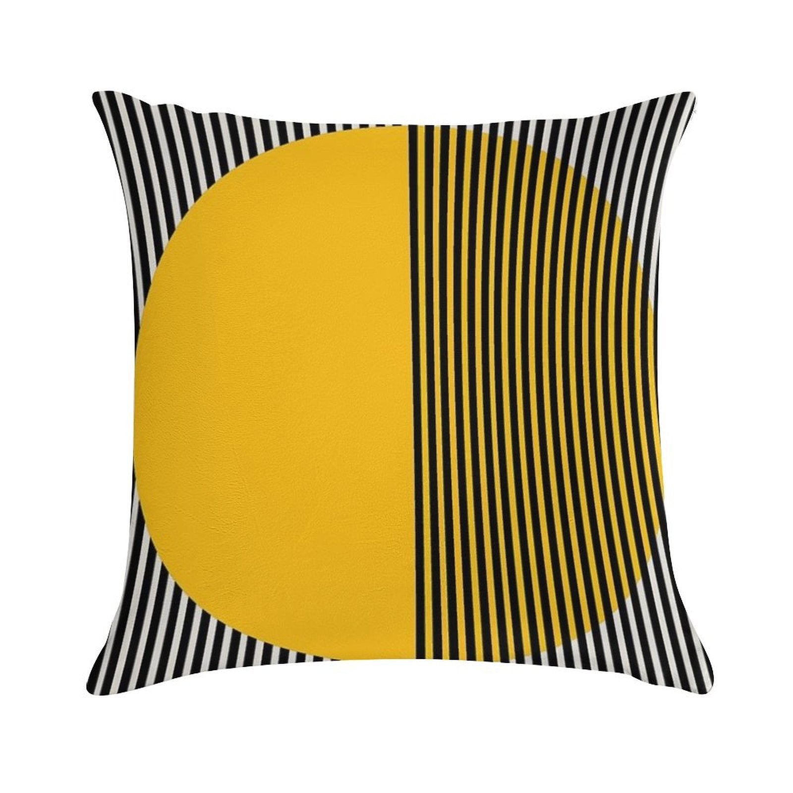 Bauhaus Exhibition Print, Bauhaus Wall Art Yellow Circle, Bauhaus Exhiebition Wall Decor Soft High-Density Material Throw Pillow