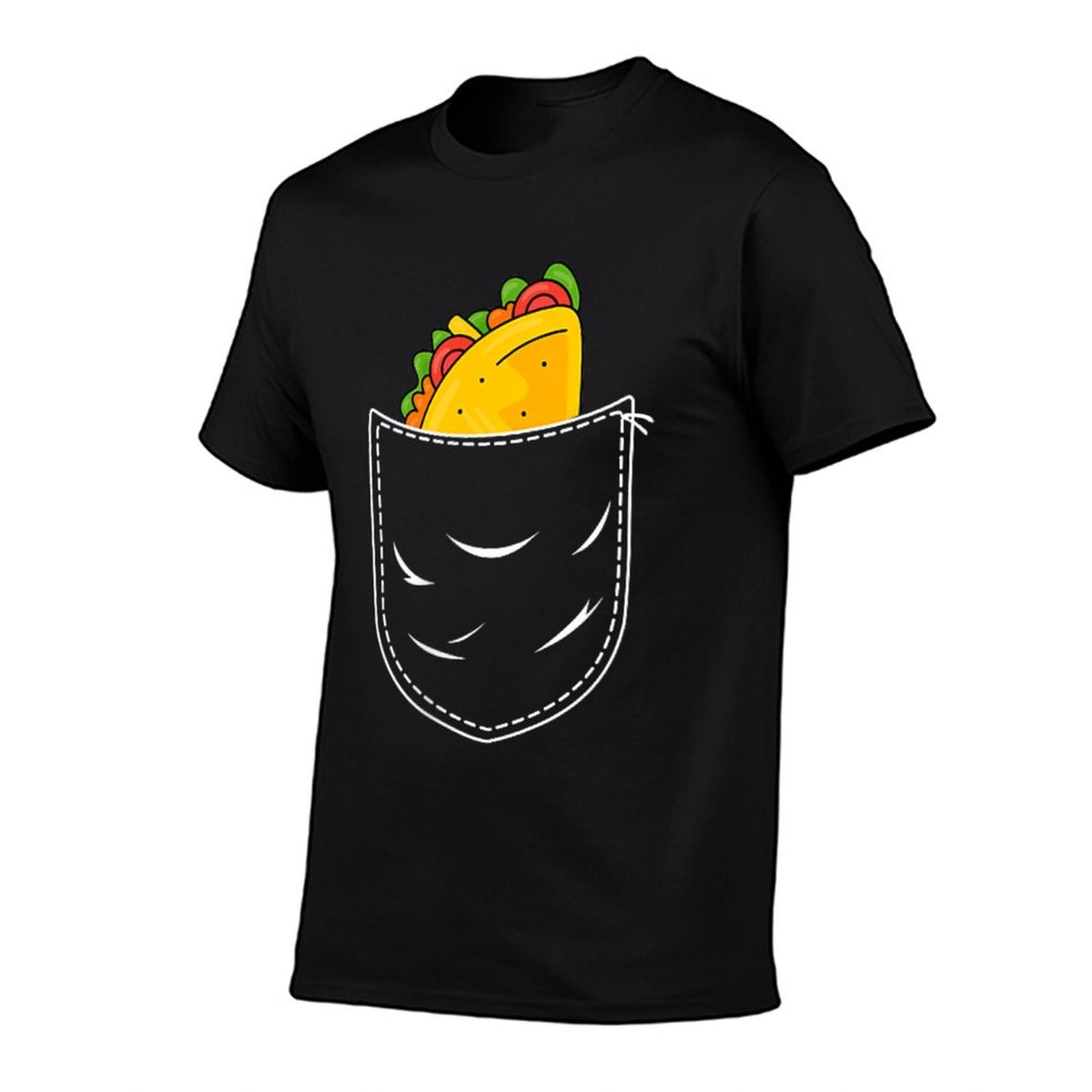 Funny Tacos Pocket Cinco De Mayo Mexican Food  Eco-friendly Material T-Shirt