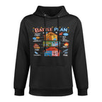 Funny Battle Plan Christmas Home Kids Hand Dawn Alone Xmas Durable Construction Hoodie