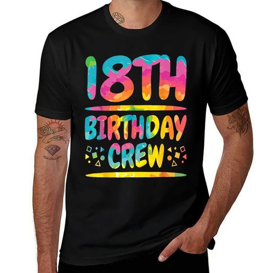 18th Birthday Crew Family, 18th Birthday Party Friends Group  Stretchy T-Shirt