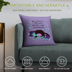 Your Existence Neon Sleepy Kitty Soft Washable Throw Pillow