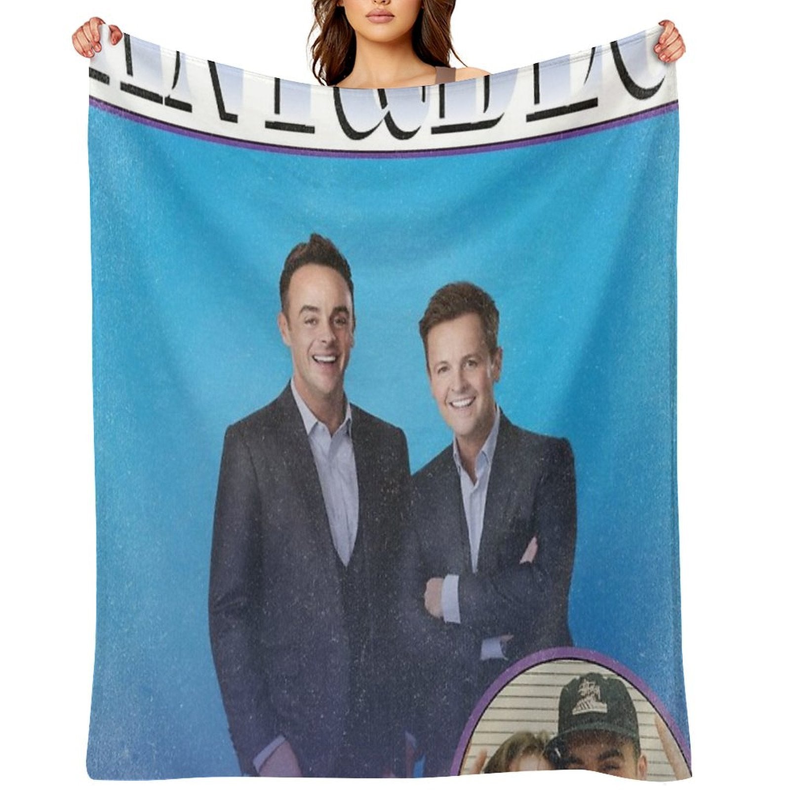 Ant And Dec - 90's Retro Newcastle Eco-conscious Throw Blanket