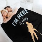 I'm Here to Play Ringette  Ringette Lover Custom Ringette Gift Ringette Player Present Durable Throw Blanket
