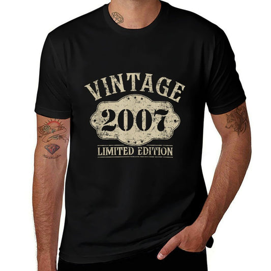 18th Birthday Born 2007 Limited Edition Vintage 2007  Breathable T-Shirt