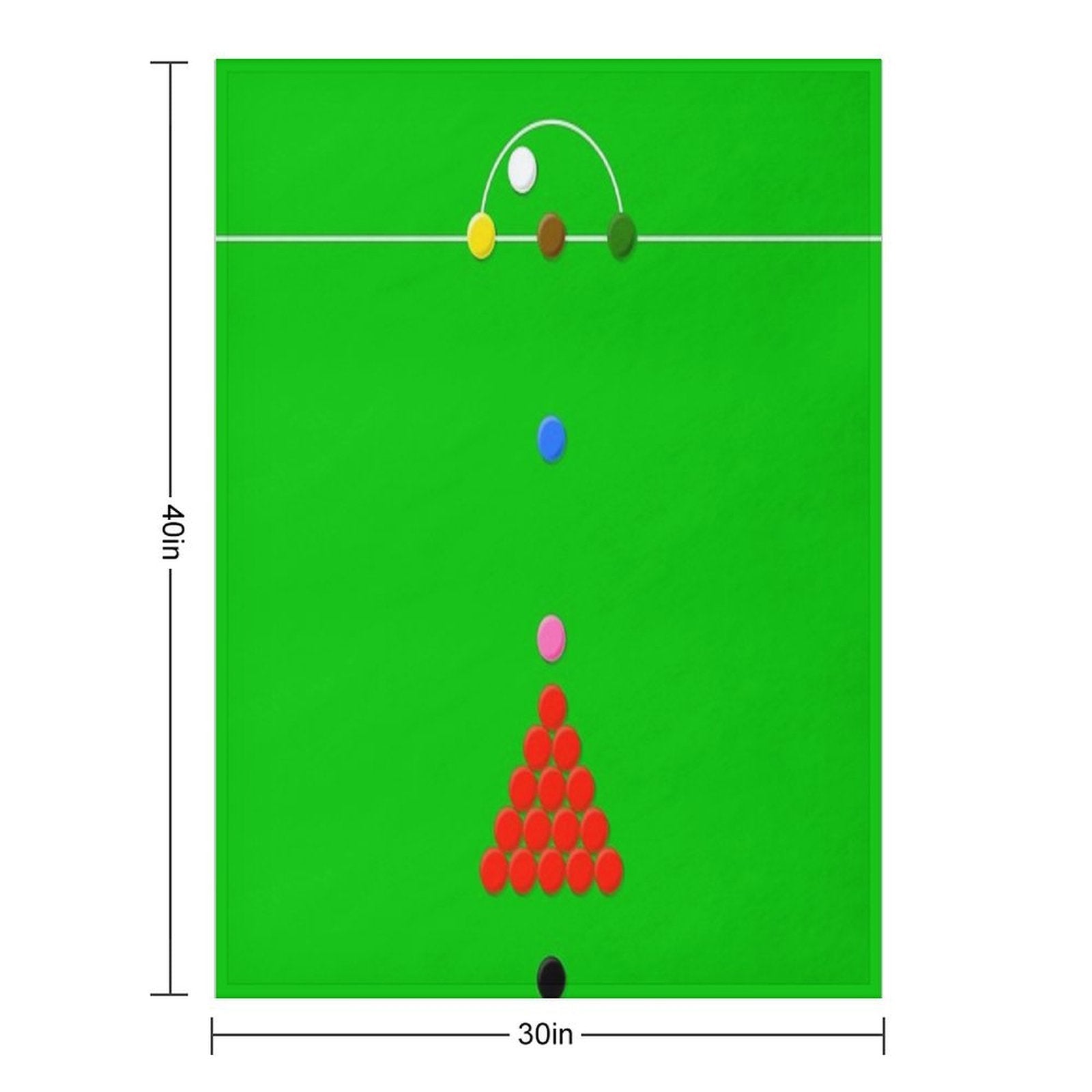 Snooker Table Graphic Print Durable Throw Blanket