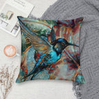 Colibri Des Vignes, Hummingbird, Colibri, Lea Roche Paintings Soft Luxury Feel Throw Pillow