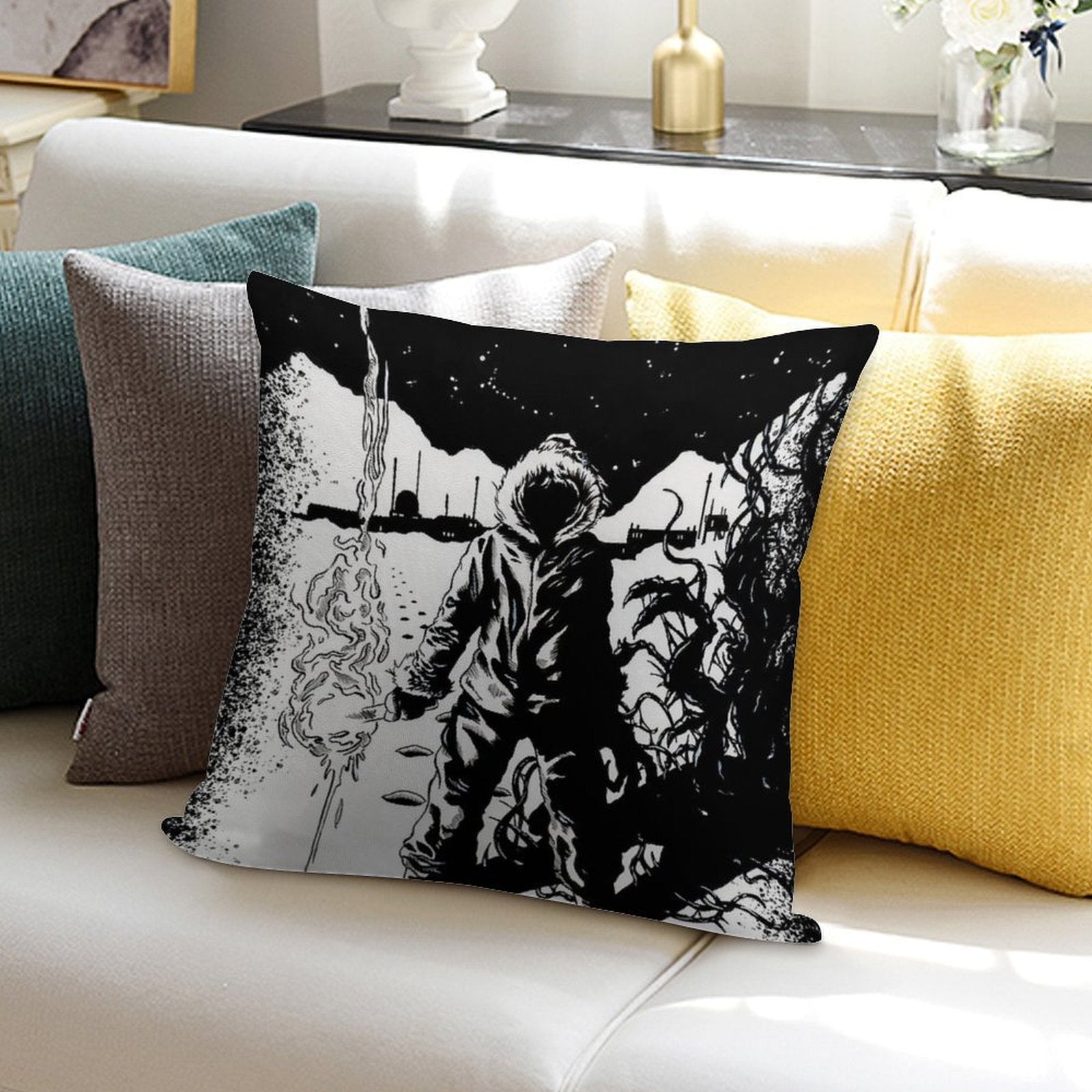 The Thing Soft Short Plush Fabric Throw Pillow