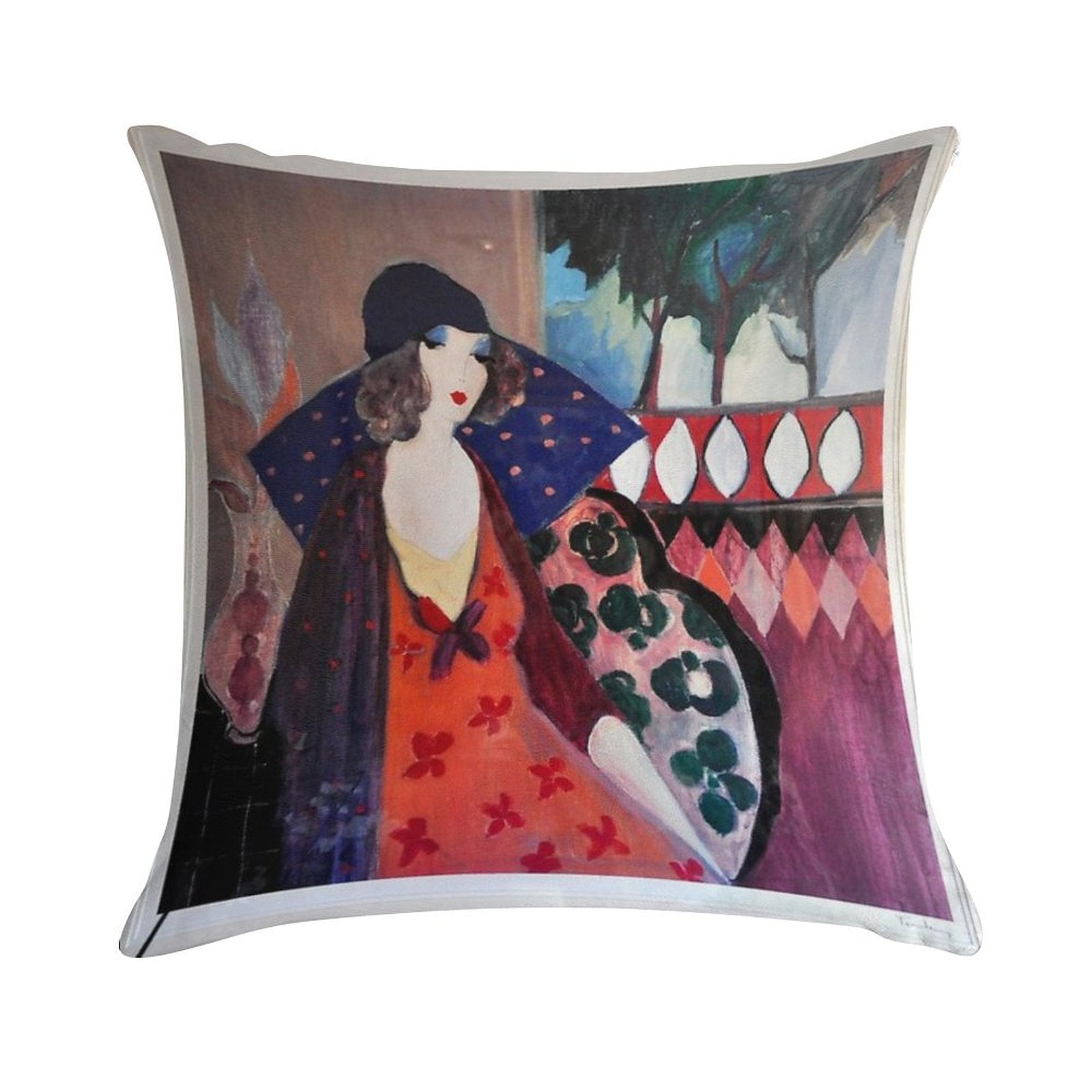 ITZCHAK TARKAY INDIGO CHAPEAU Soft Style Accent Throw Pillow