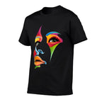 Abstract Colorful Woman Art Face Comfortable T-Shirt