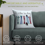I'd Rather Be Skiing Soft Decorative Cover Throw Pillow