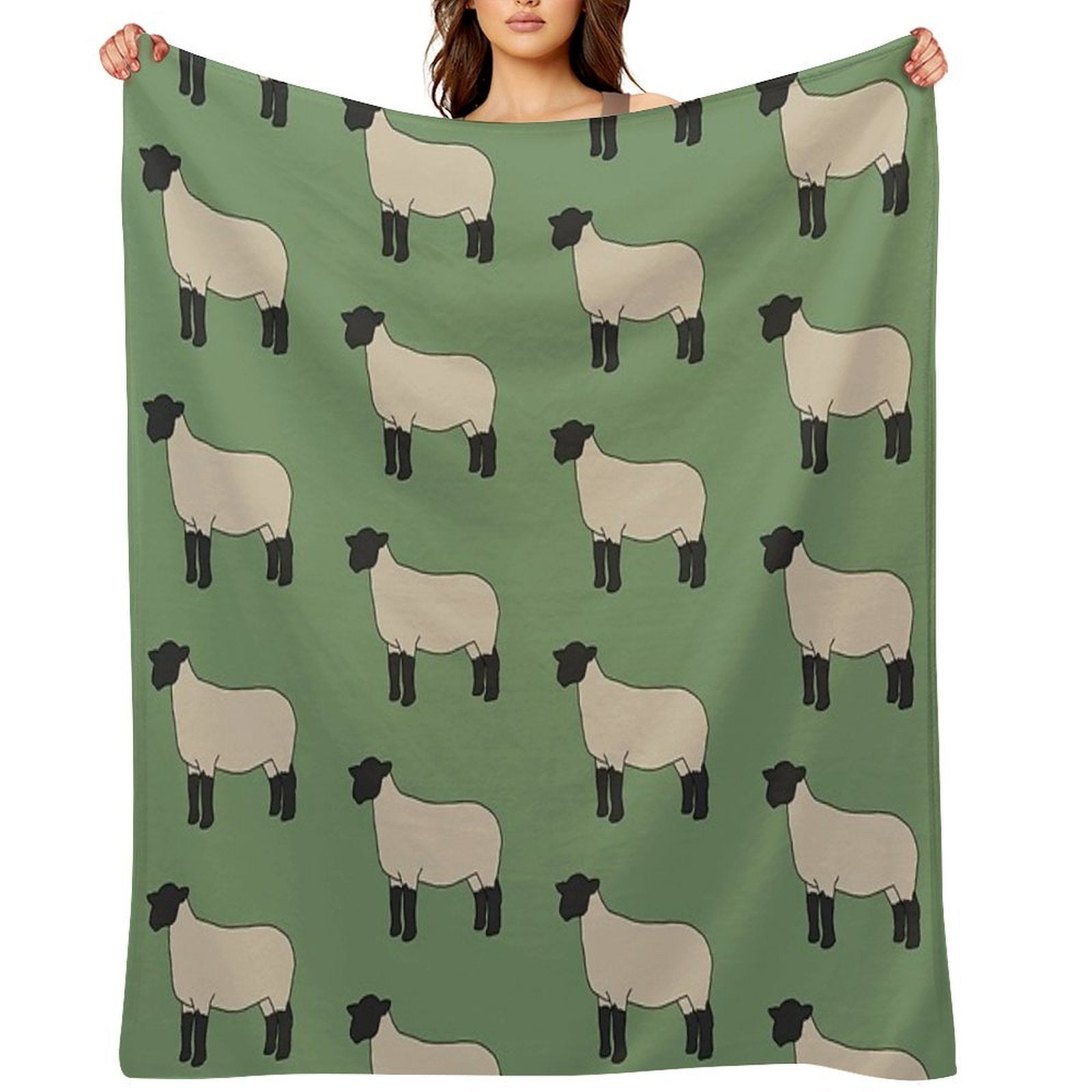 Suffolk Sheep All-season Throw Blanket