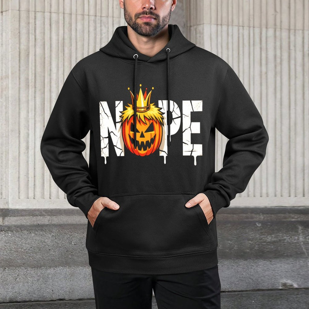 Funny No Kings Halloween 2025 Distressed USA Machine Washable Hoodie