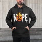 Funny No Kings Halloween 2025 Distressed USA Machine Washable Hoodie