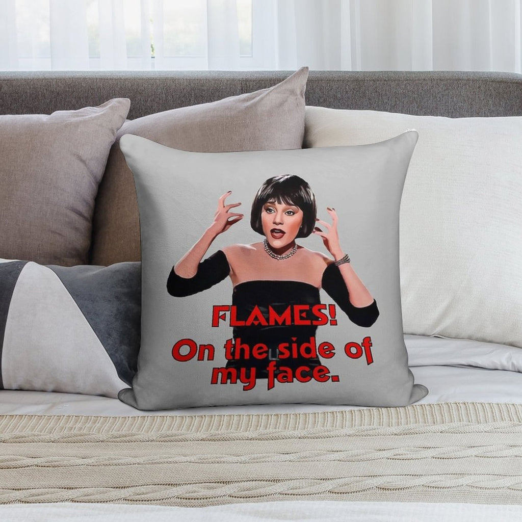 Flames! On The Side of My Face - Clue - Mrs. White Soft Luxury Feel Throw Pillow