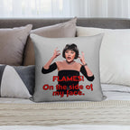 Flames! On The Side of My Face - Clue - Mrs. White Soft Luxury Feel Throw Pillow