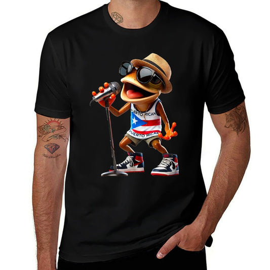 Singing Coqui Puerto Rican Sunglasses Boricua Hat Fun  Affordable Price T-Shirt