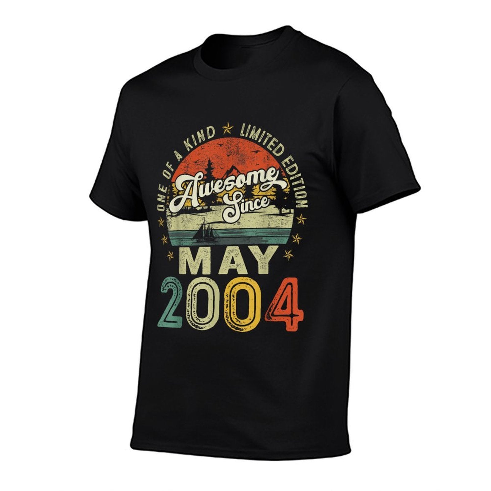 Retro 21 Years Old Vintage May 2004 21st Birthday Men Women  Easy-care T-Shirt