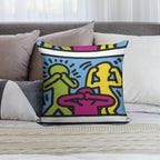 Haring Copy Soft Gift Ready Throw Pillow