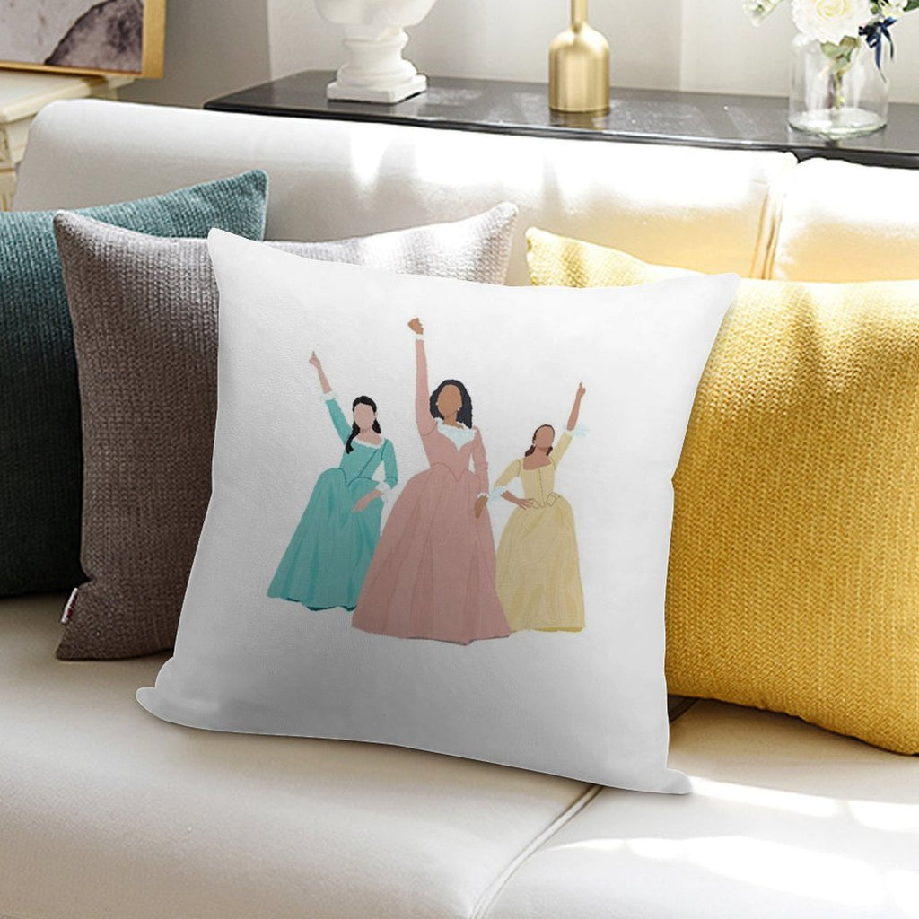 Schuyler Sisters! Soft Skin-Friendly Throw Pillow