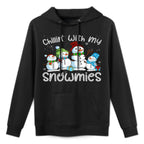 Chillin With My Snowmies Ugly Snowman Christmas Customizable Surface Hoodie