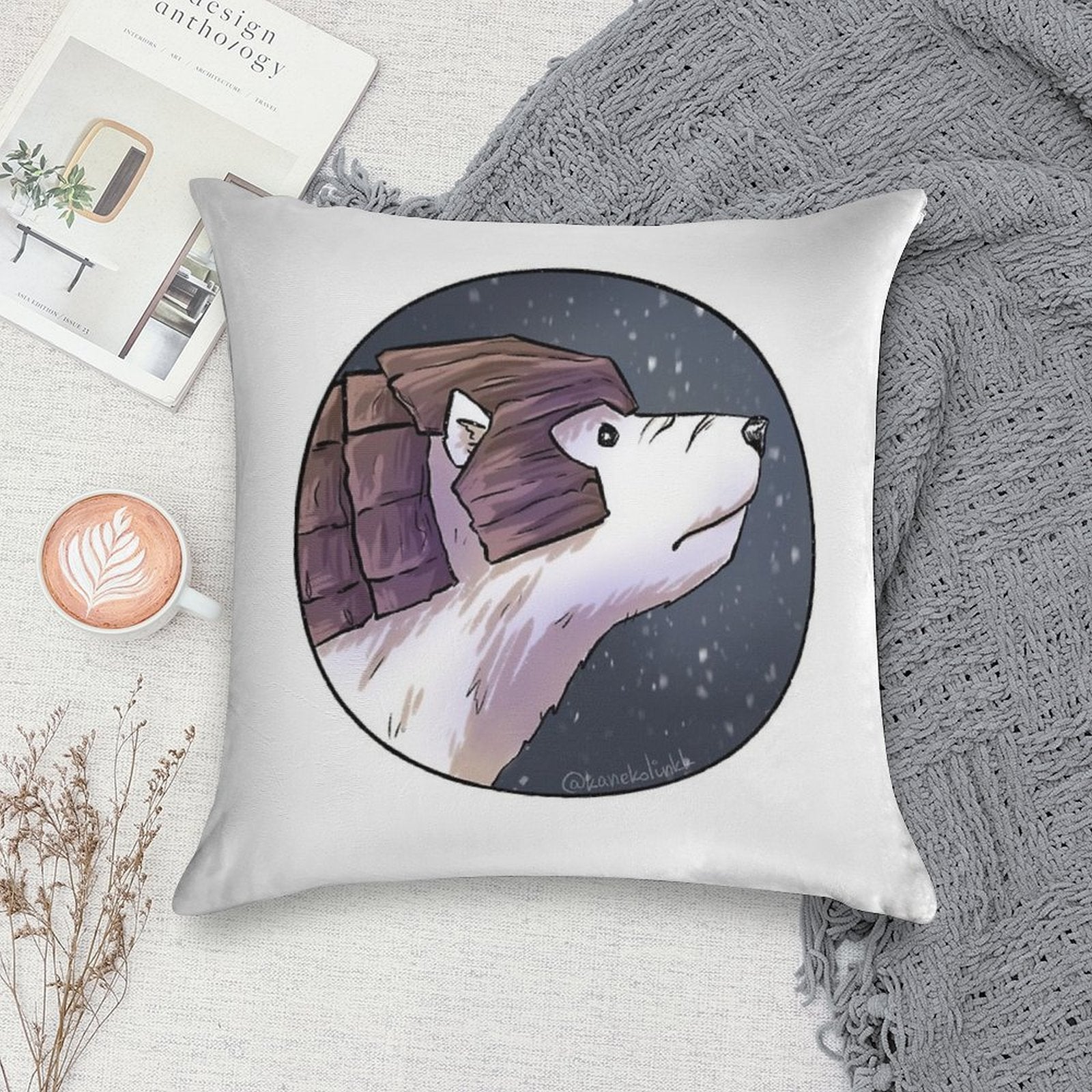 Iorek Byrnison - His Dark Materials Soft Hidden Zipper Throw Pillow