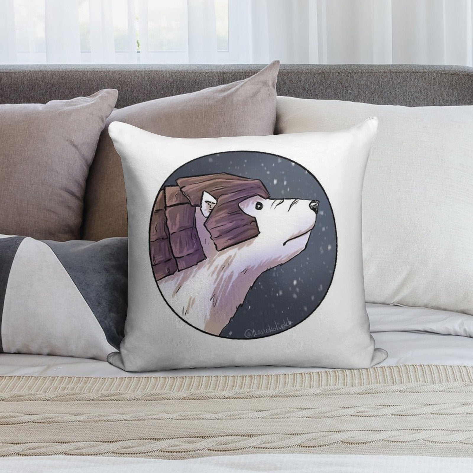 Iorek Byrnison - His Dark Materials Soft Hidden Zipper Throw Pillow
