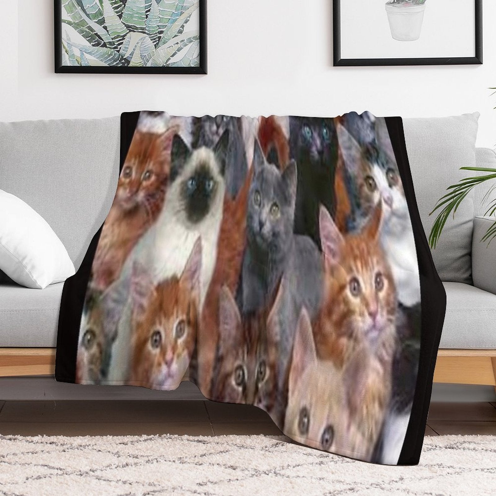 Cats of All Kinds Multi-functional Throw Blanket