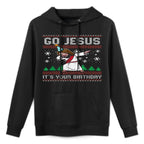 Christmas Go Jesus Its Your Birthday Dab Ugly Xmas Boys Kids Durable Construction Hoodie