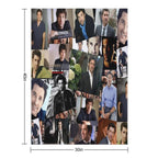 Patrick Dempsey Abstract Collage Travel-friendly Throw Blanket