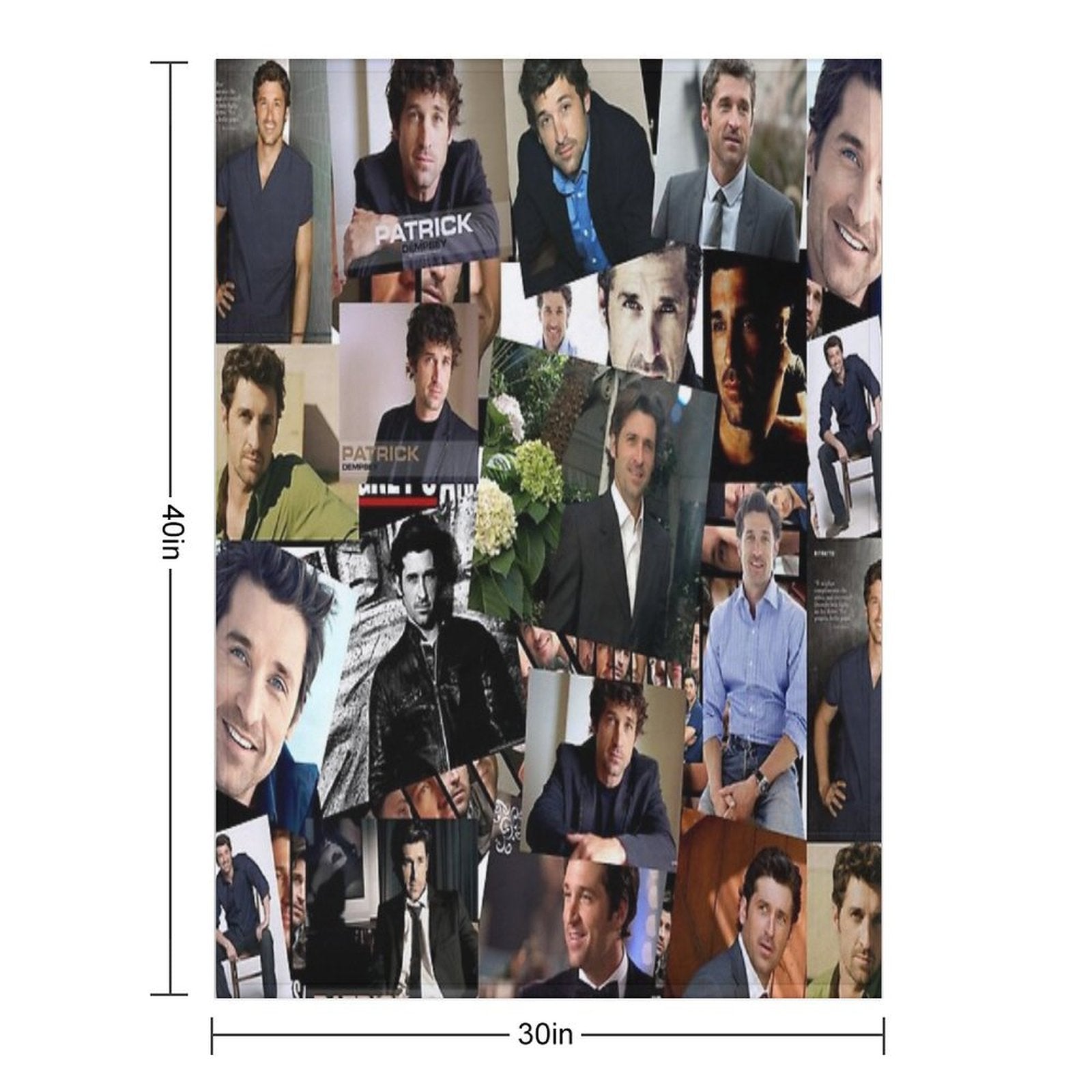 Patrick Dempsey Abstract Collage Travel-friendly Throw Blanket