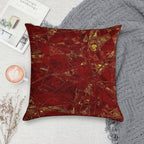 Aurelia- Red And Gold Metallic Soft Decorative Cover Throw Pillow