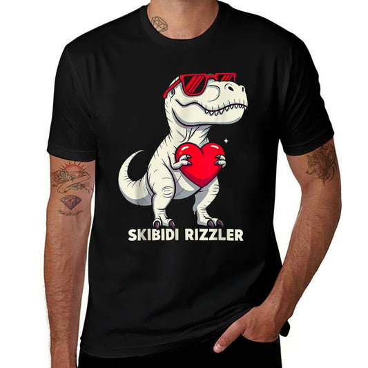 Skibidi Rizzler Trex Valentine Meme Funny Gifts Men Boy  Affordable Price T-Shirt