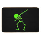 Dabbing Skeleton Green  Pet-Safe Bath Mat