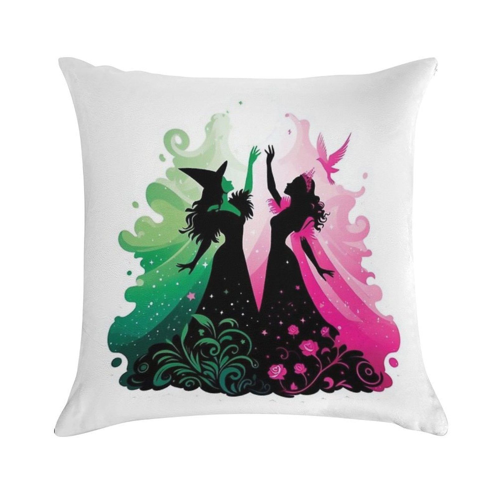 Elphaba & Glinda Wicked The Musical Soft Gift Ready Throw Pillow