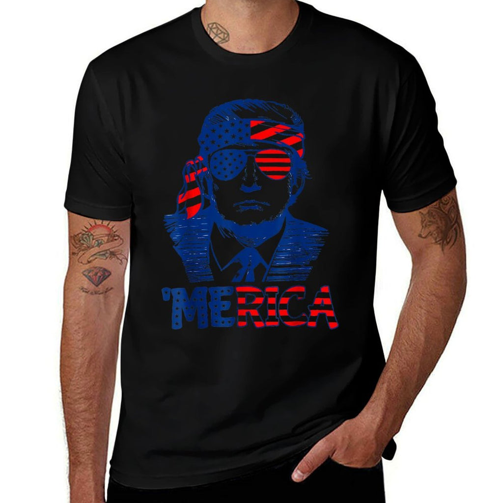 Trump 4th of July Merica Men Women USA American  Affordable Price T-Shirt