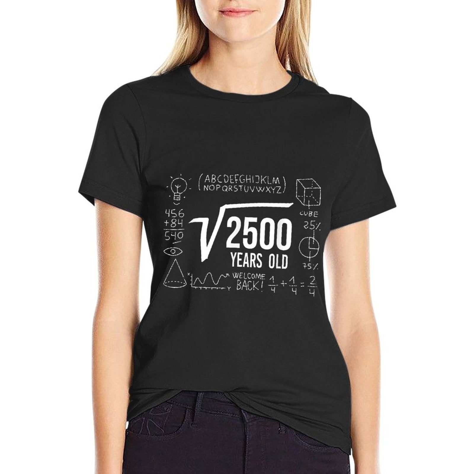 50 Years Old Birthday Turning 50th Tshirt Geek Math  Heathered Texture T-Shirt