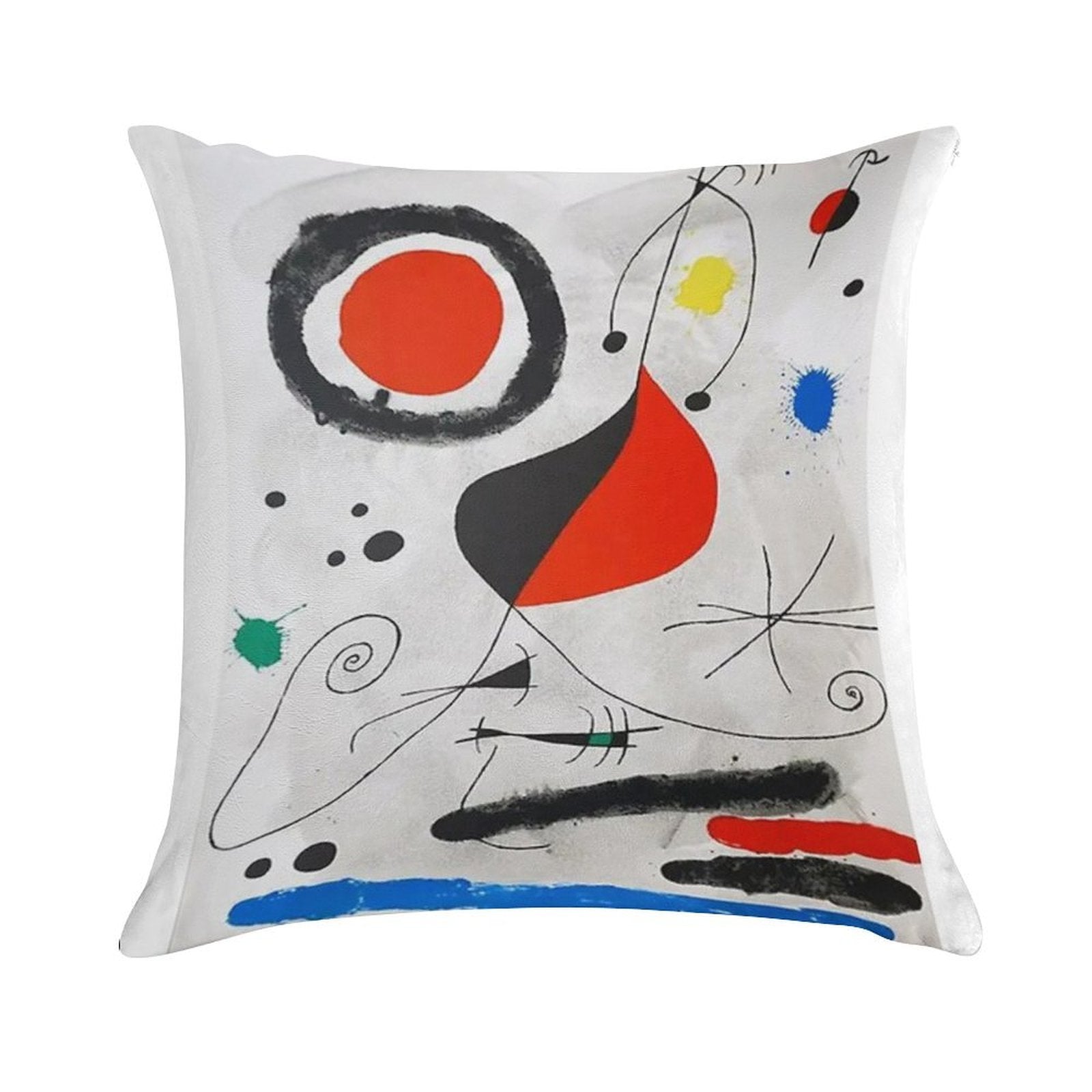Joan Miro Original Lithograph from Derriere Le Miroir 1964 Soft Home Decor Throw Pillow
