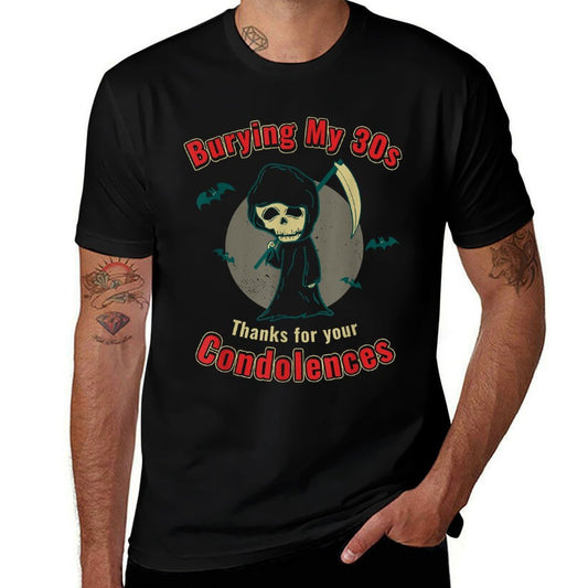 40th Birthday Funny 40 Years Old Gothic Horror  Rolled Sleeves T-Shirt