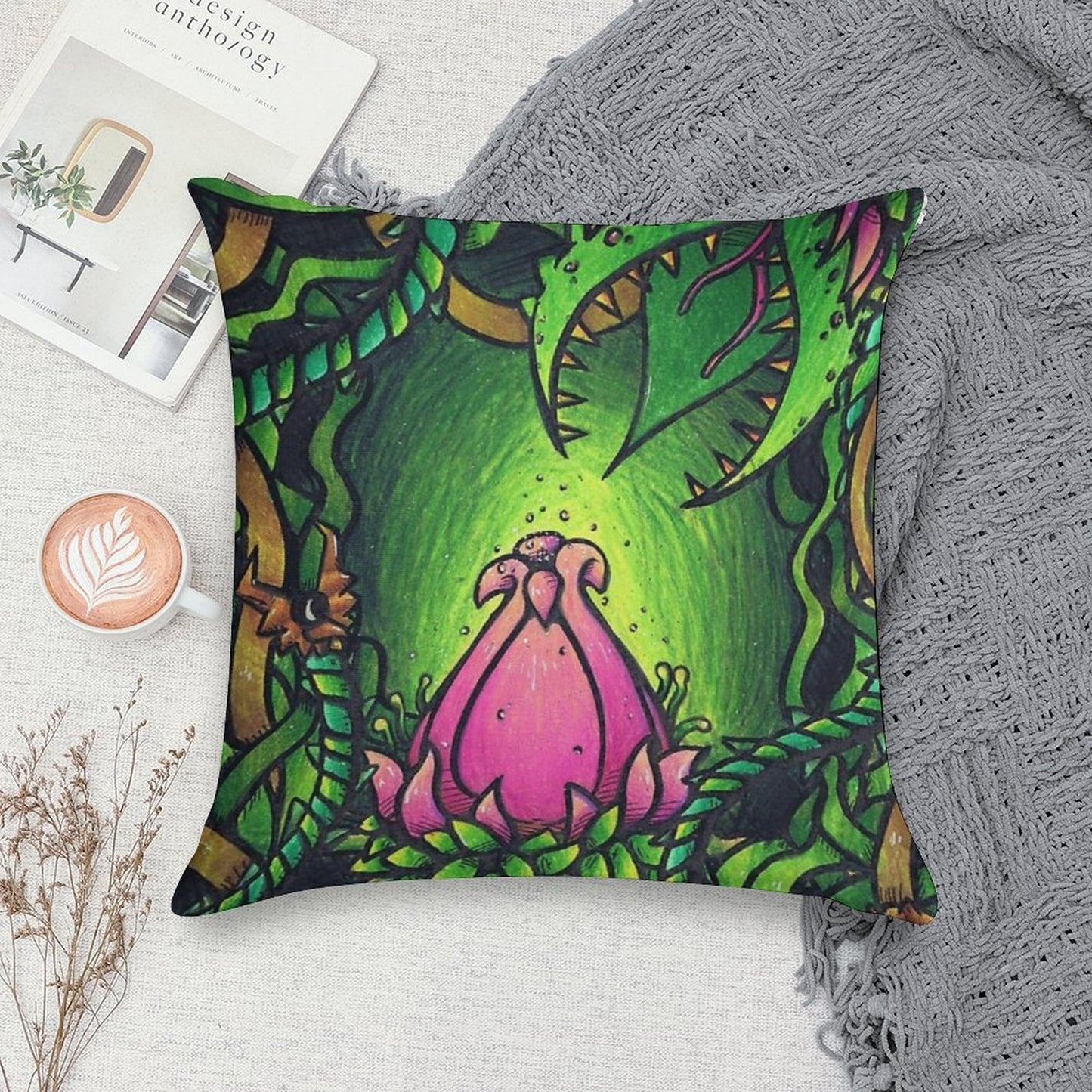 Terraria- Plantera Soft Warmth Comfort Throw Pillow