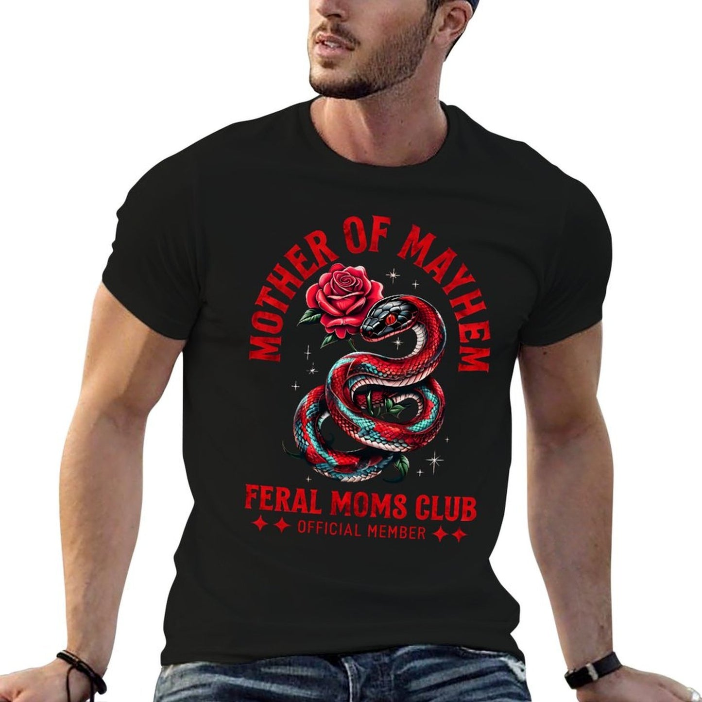 Retro Mother Of Mayhem Feral Moms Club Moms Mothers Day  Durable T-Shirt