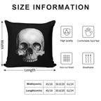 Half Skull Soft Home Decor Throw Pillow