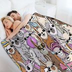 Llama Llama Party Selfie Premium Throw Blanket