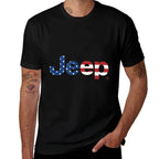 Jeep Wordmark Logo  Ribbed Collar T-Shirt