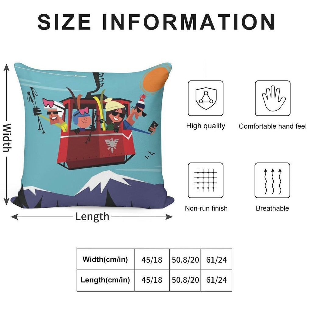 Val D'Isere Poster Soft Home Decor Throw Pillow