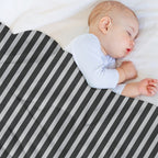 Grey Stripes Shrink-resistant Throw Blanket