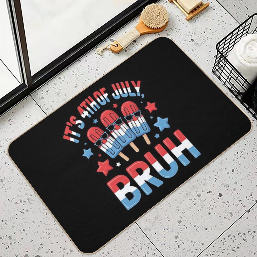 Bruh 4th Of July Popsicle  Toxin-Free Bath Mat